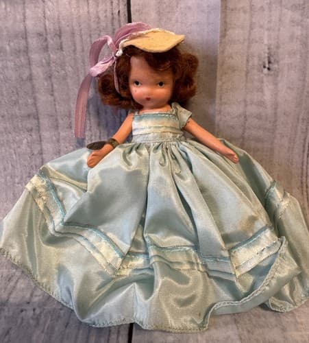Vintage NANCY ANN Storybook Doll w/ Box #179 DAISY BELLE Dress Sunday Best Tea