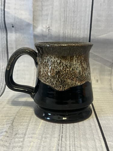 Deneen Pottery 4" Hand Thrown Brown Coffee Mug 2013 Hawkensdene House - Thumbnail 2