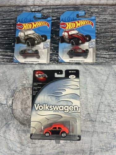 Hot Wheels Volkswagen Beetle~Lot Of Three Custom/Different Styles