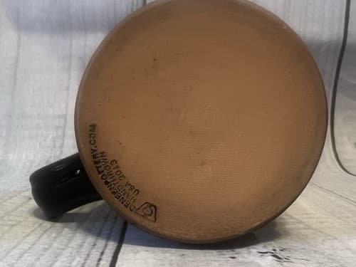 Deneen Pottery 4" Hand Thrown Brown Coffee Mug 2013 Hawkensdene House - Thumbnail 6