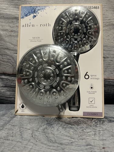 Allen + Roth Nevis Chrome Finish Round Handheld Combo Shower Head #5283461