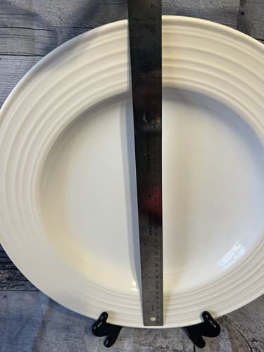 NWT Mikasa Swirl White KT342 Oversize Round Platter 16" - Thumbnail 3