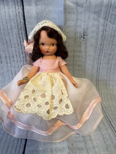 VINTAGE Bisque NANCY ANN STORYBOOK 6" DOLL #24-Pretty As A Picture