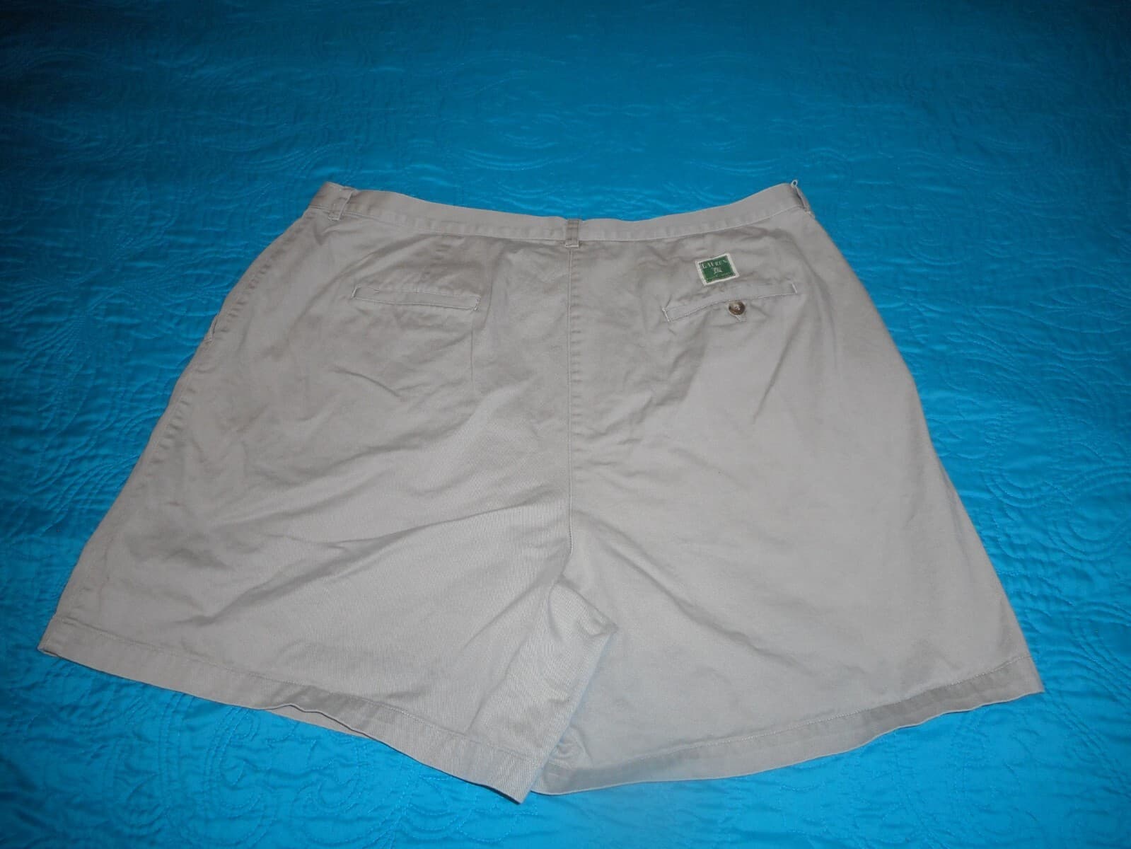 Lauren Ralph Lauren Shorts Womens 22W Khaki Chino Pleated - Thumbnail 7