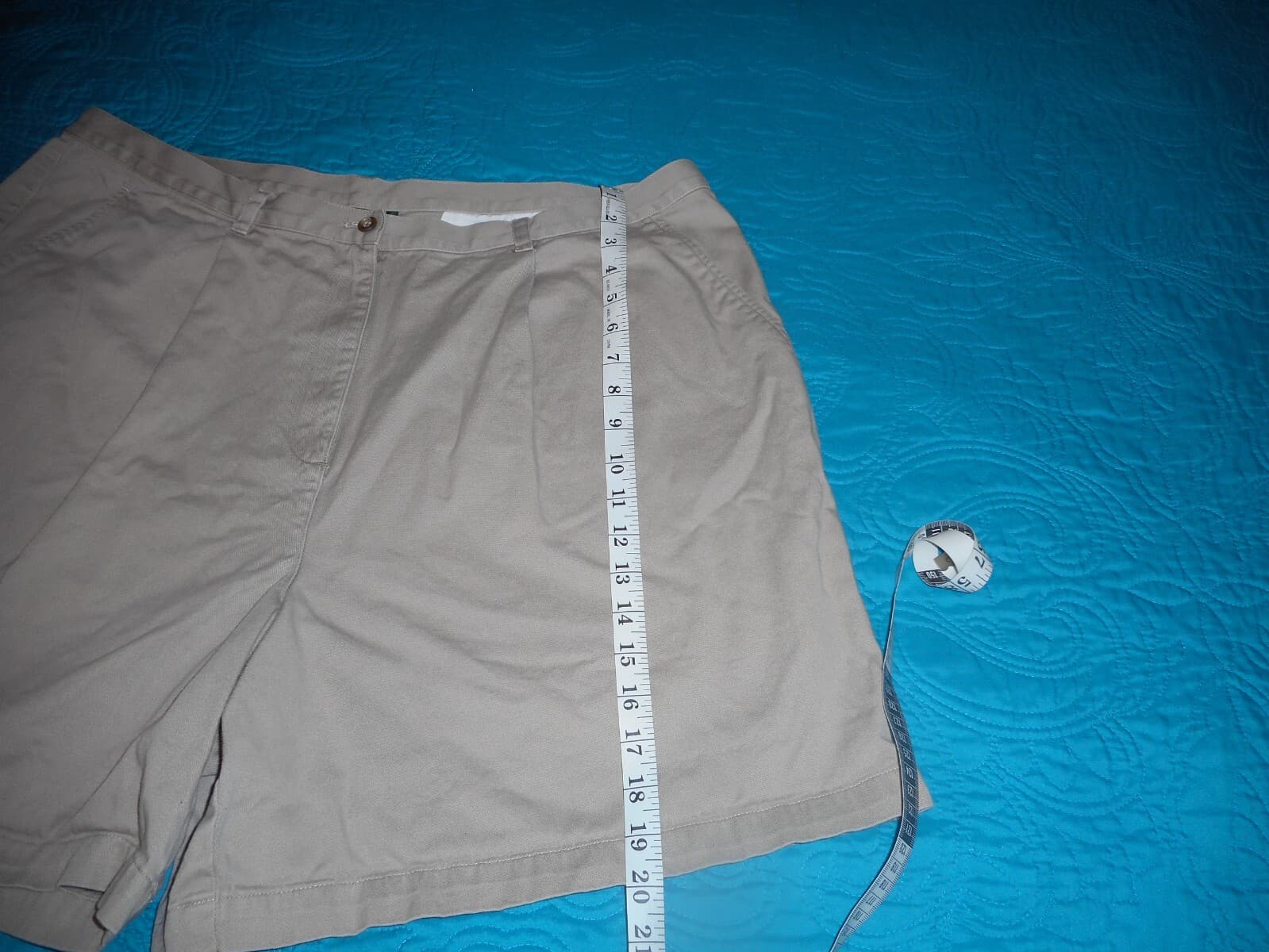 Lauren Ralph Lauren Shorts Womens 22W Khaki Chino Pleated - Thumbnail 4