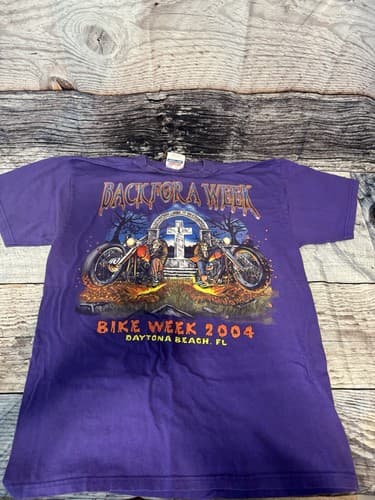 2004 BIKE WEEK Vintage "Back for a Week" Daytona Beach T-Shirt Medium