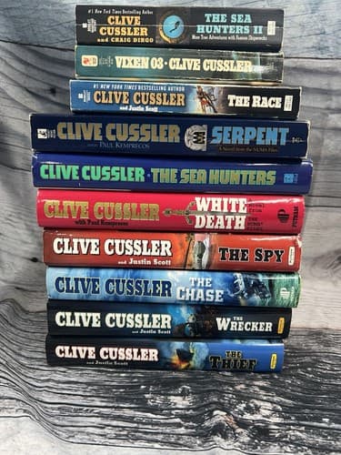 Lot of 10 Clive Cussler Hardcover Books~Isaac Bell/Numa Series