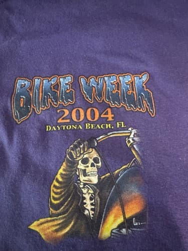 2004 BIKE WEEK Vintage "Back for a Week" Daytona Beach T-Shirt Medium - Thumbnail 5