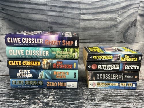 Lot of 9 Clive Cussler Books~ Kurt Austin Series
