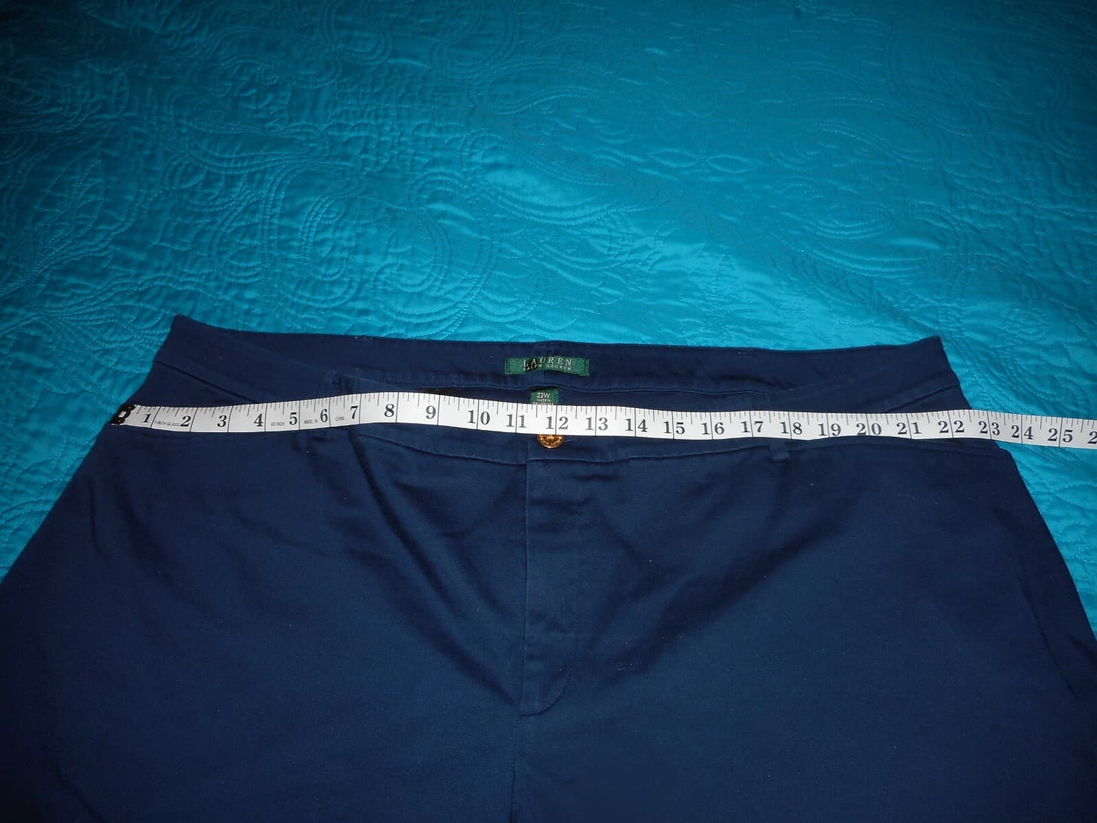 Lauren Ralph Lauren Womens Flat-Front Business Casual Shorts Size 22W Navy - Thumbnail 6
