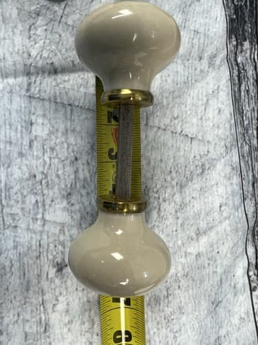 Antique Set English Foxhunt Design Porcelain Door Knob and 7 drawer pulls - Thumbnail 6
