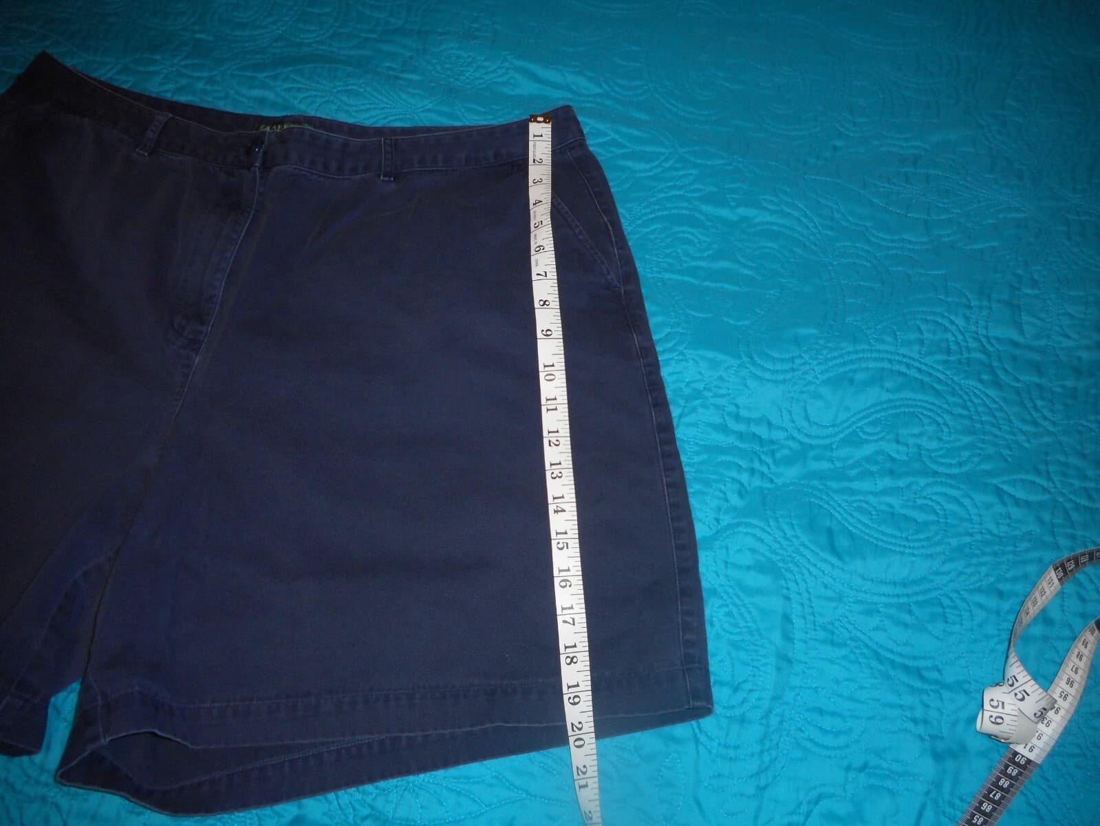 Lauren Ralph Lauren Womens Flat-Front Walking Chino Casual Shorts Size 22W Navy - Thumbnail 6