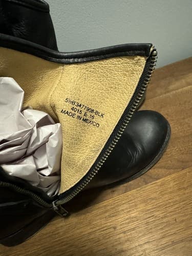 Frye Melissa Button Short Black Leather Zip Ankle Boot Womens 5.5 B - Thumbnail 4