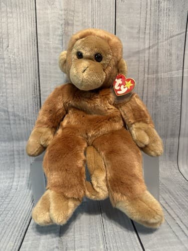 Vintage Ty Beanie Buddies 14” Bongo the Monkey Stuffed Toy 1998 Mint Condition - Thumbnail 3