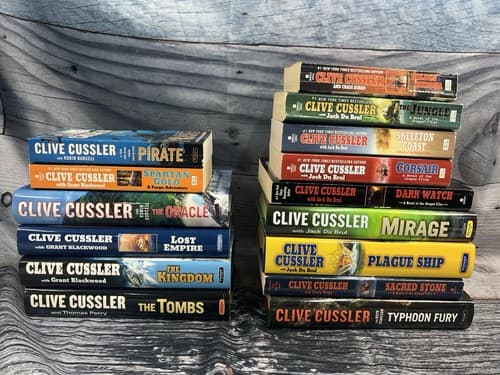 Lot of 15 Clive Cussler Hardcover & paperback Books~ Oregon Files Series