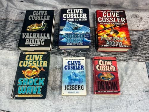 Lot of 18 Clive Cussler Hardcover & paperback Books~ Dirk Pitt Series - Thumbnail 3