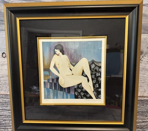 Itzchak Tarkay Nude Custom Framed Limited #326/450 signed Print "Free Spirit"