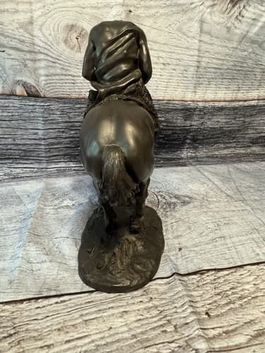 Vtg End of Trail Native American Warrior on Horse Statue Sculpture - Thumbnail 3