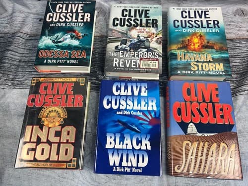 Lot of 18 Clive Cussler Hardcover & paperback Books~ Dirk Pitt Series - Thumbnail 2