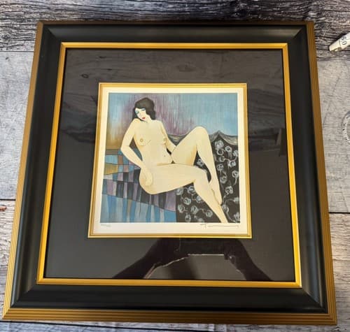 Itzchak Tarkay Nude Custom Framed Limited #326/450 signed Print "Free Spirit" - Thumbnail 9