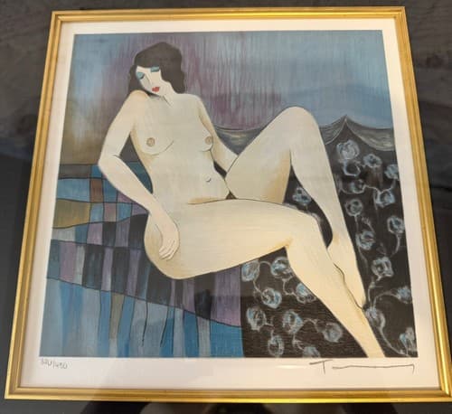 Itzchak Tarkay Nude Custom Framed Limited #326/450 signed Print "Free Spirit" - Thumbnail 10
