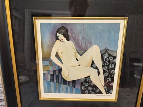 Itzchak Tarkay Nude Custom Framed Limited #326/450 signed Print "Free Spirit" - Thumbnail 2