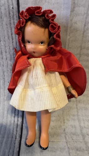 Nancy Ann Storybook doll - #116, Little Red Riding Hood/ Bisque face & limbs