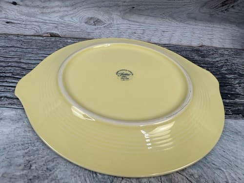 Light Yellow - Fiesta Ware - 12" Cake Plate Platter w/ Handle Tabs - Fiestaware - Thumbnail 3