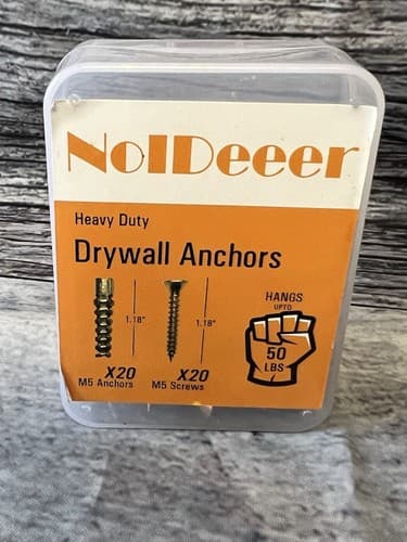 20 Sets M5 1.18" Heavy Duty Drywall Anchors and Screws kit Noideeer .
