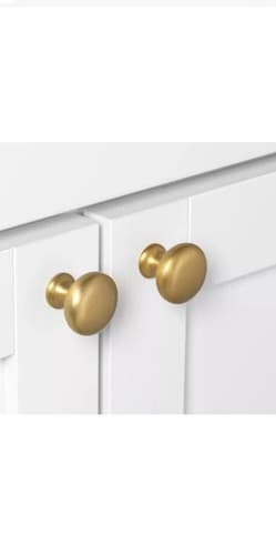 10 Pack GlideRite 1-1/8" Classic Round Cabinet Knob Satin Gold 5411-SG-1 - Thumbnail 3