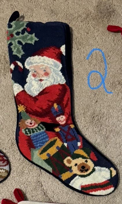 BEAUTIFUL NEEDLEPOINT CHRISTMAS STOCKINGS - CHOICE - Thumbnail 4