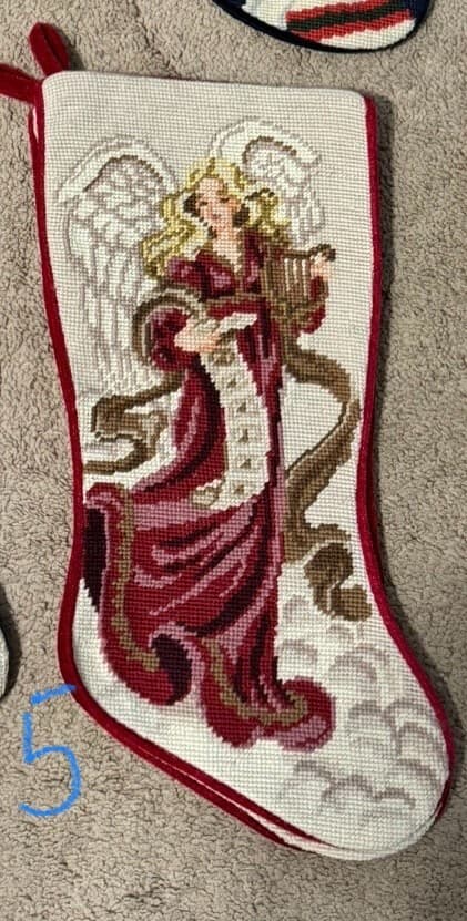 BEAUTIFUL NEEDLEPOINT CHRISTMAS STOCKINGS - CHOICE - Thumbnail 7