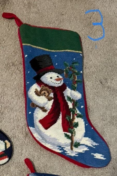BEAUTIFUL NEEDLEPOINT CHRISTMAS STOCKINGS - CHOICE - Thumbnail 5