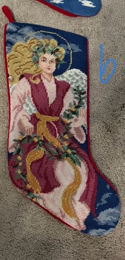 BEAUTIFUL NEEDLEPOINT CHRISTMAS STOCKINGS - CHOICE - Thumbnail 8