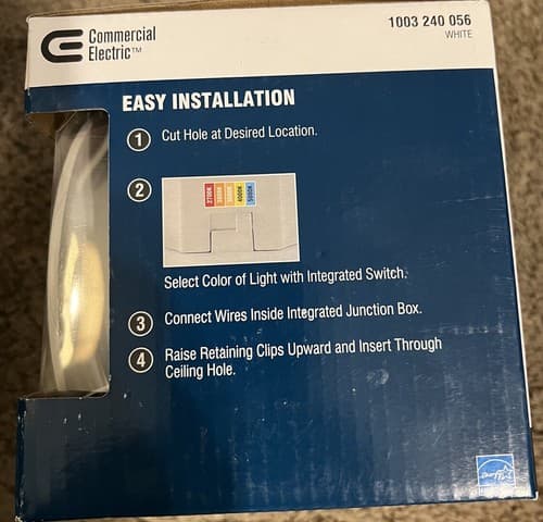 Commercial Electric 4 in. Color Changing Recessed LED Kit - Thumbnail 5