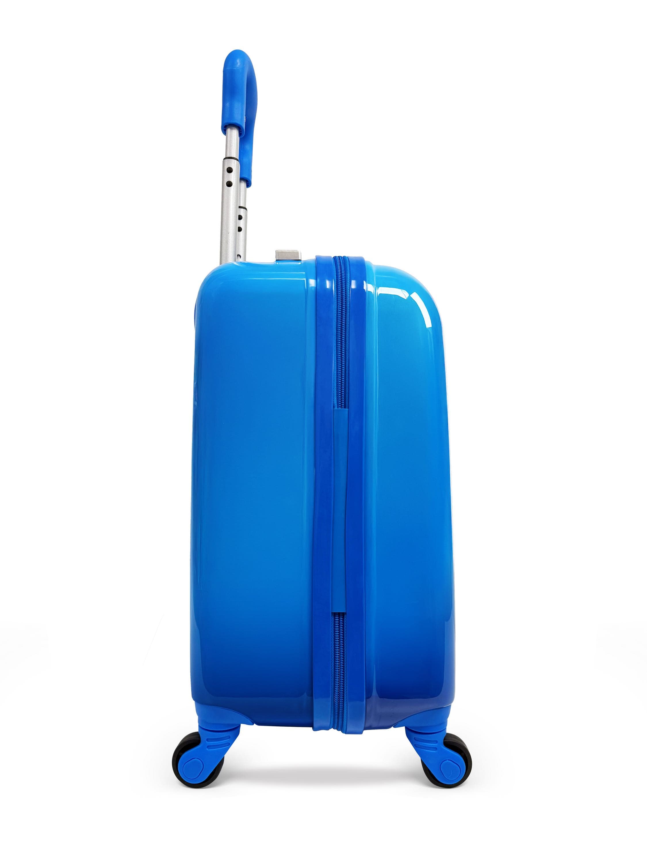 Children's Blue Animal Print Suitcase - Thumbnail 4