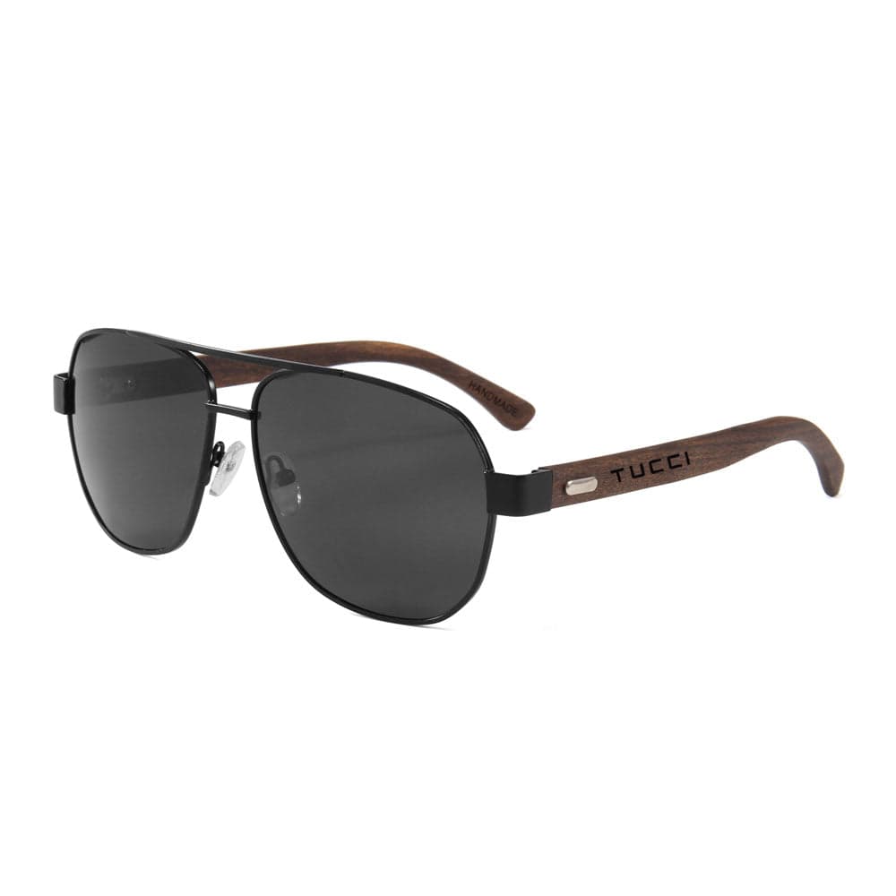Tucci Aviator Sunglasses - Black - Thumbnail 3