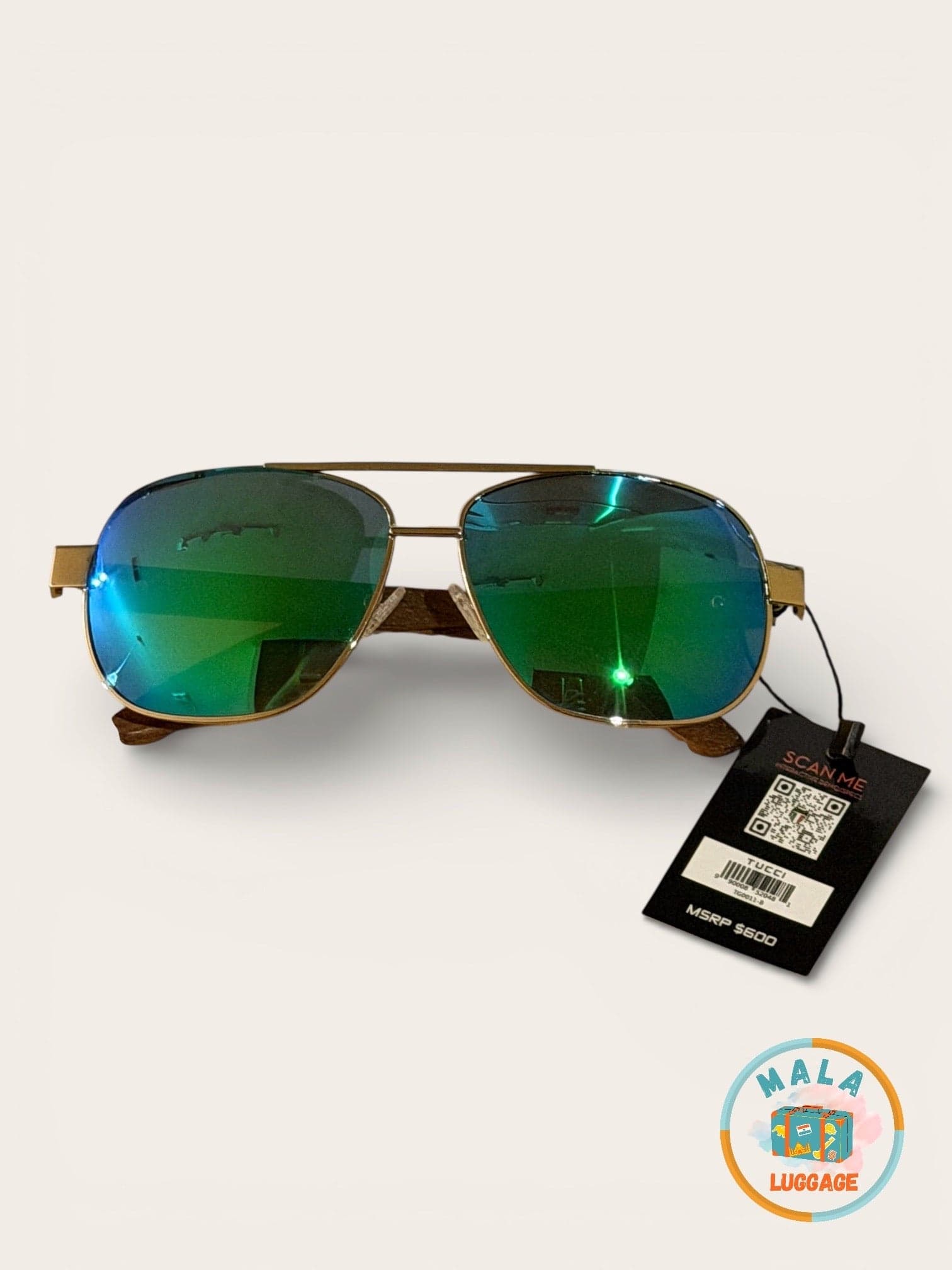 Tucci Aviator Sunglasses - Green - Thumbnail 12