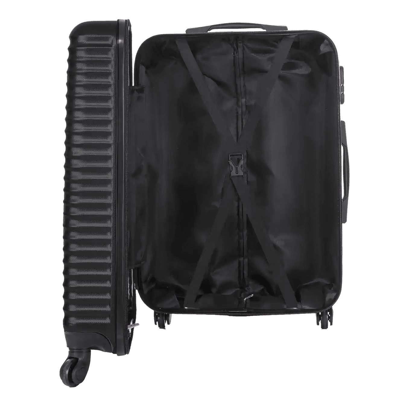 TUCCI Italy TRAVOLA 3-Pc Hardside Spinner Luggage Set (20/24/28") - Black - Thumbnail 9