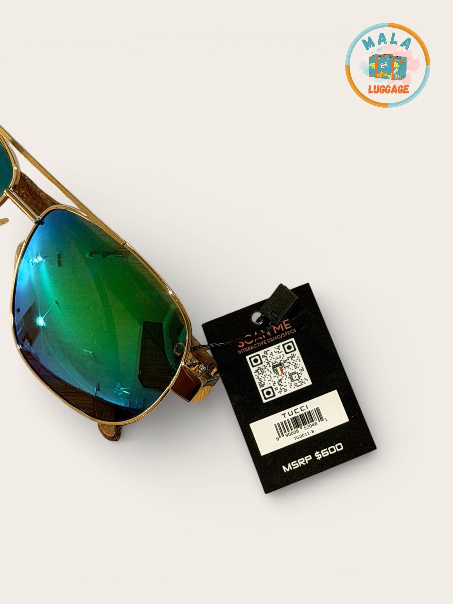 Tucci Aviator Sunglasses - Black - Thumbnail 13