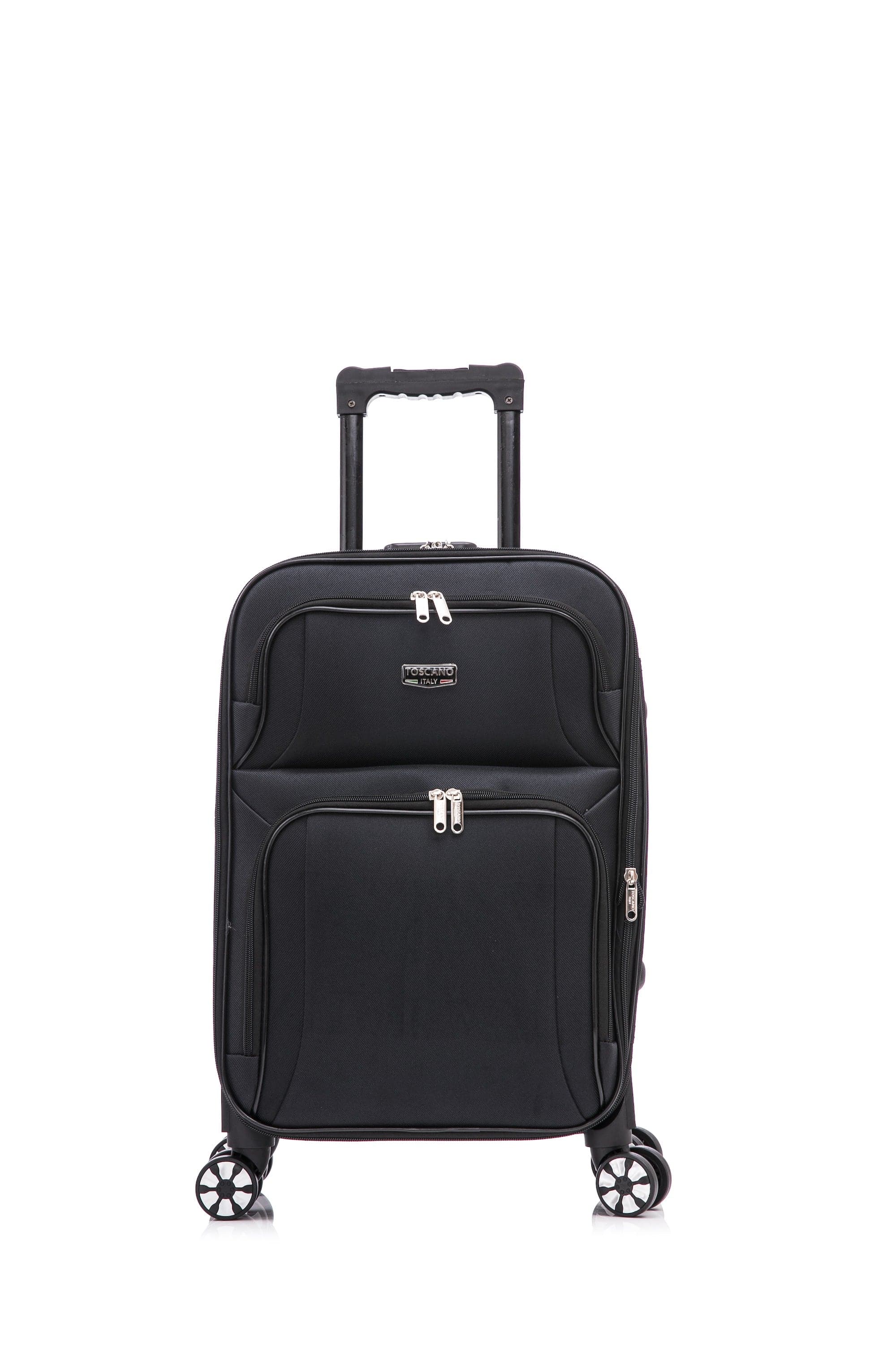 Toscano Gestore 2-Piece Soft-Side Luggage Set - Black - Thumbnail 9