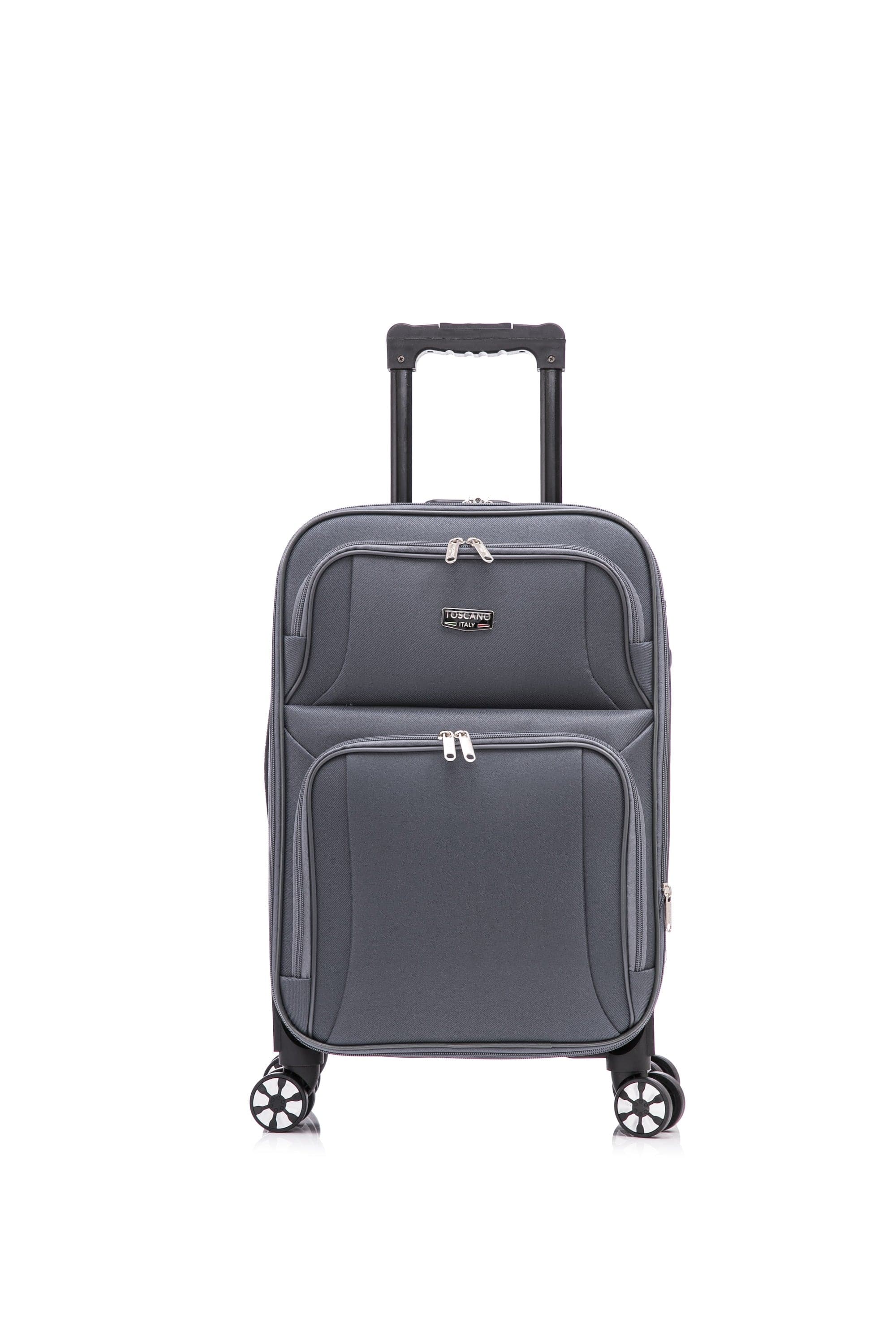 Toscano Gestore 2-Piece Soft-Side Luggage Set - Black - Thumbnail 5