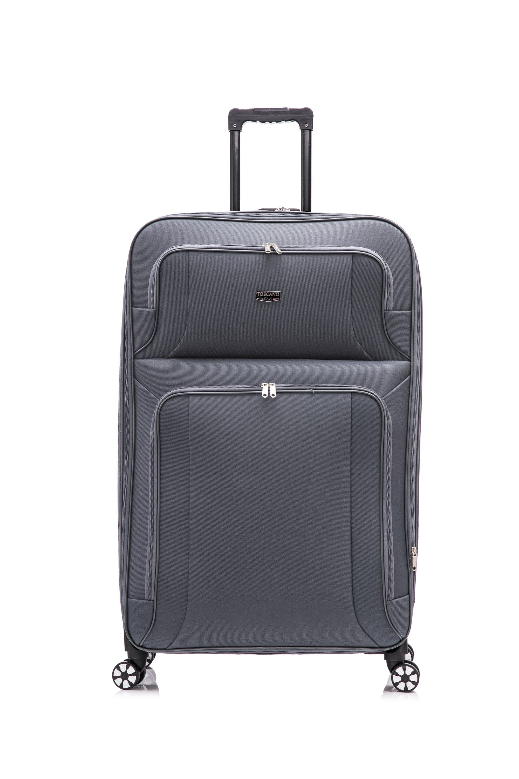 Toscano Gestore 2-Piece Soft-Side Luggage Set - Black - Thumbnail 4