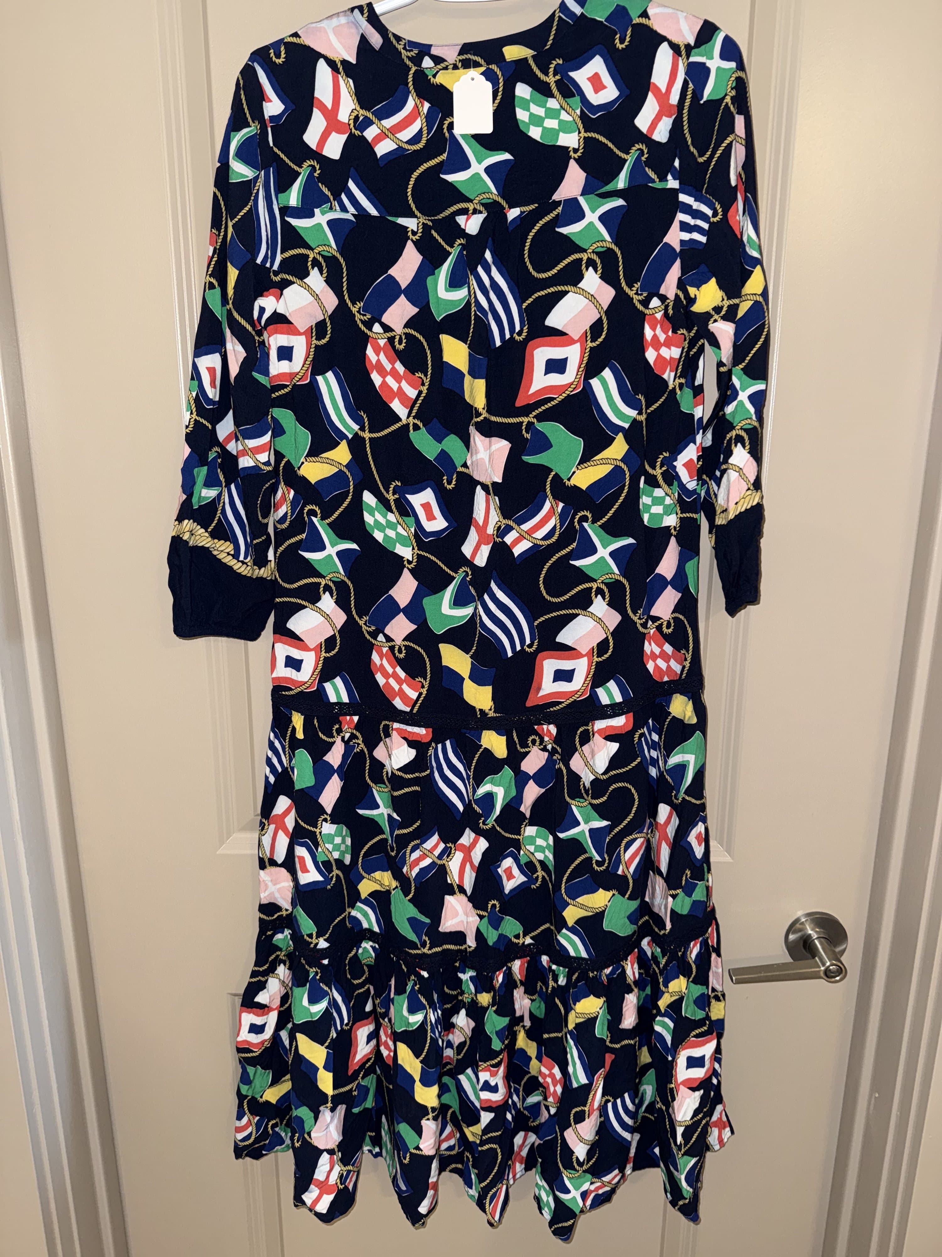 Crown & Ivy Flag Print Dress Size S - Thumbnail 2