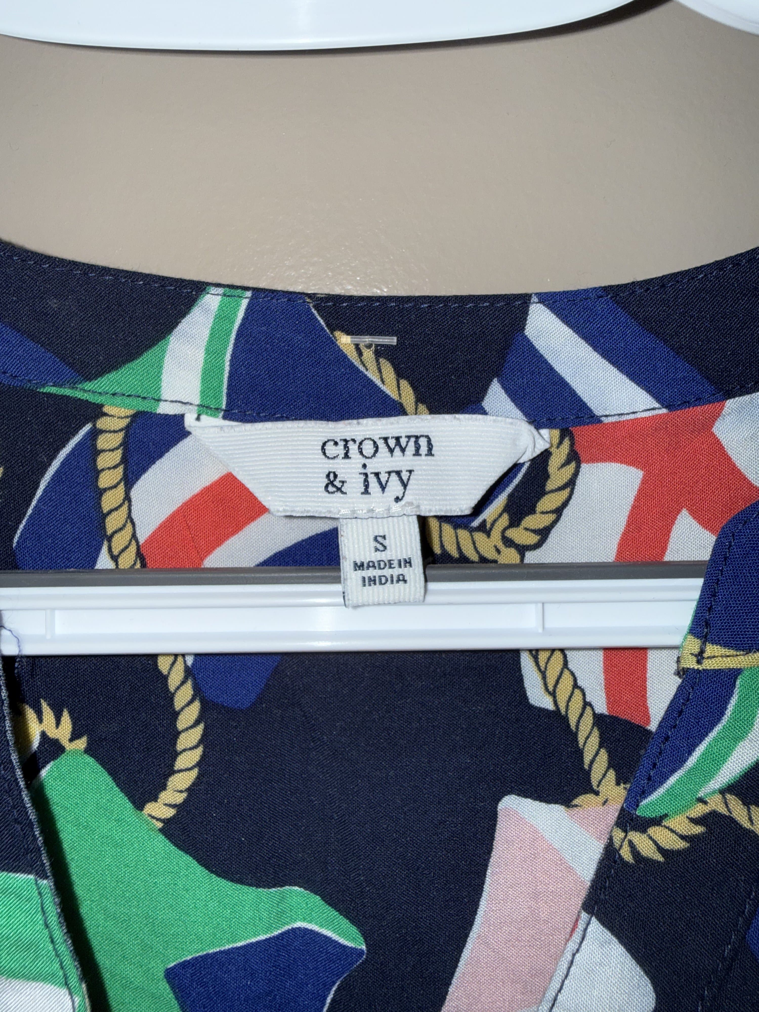Crown & Ivy Flag Print Dress Size S - Thumbnail 3