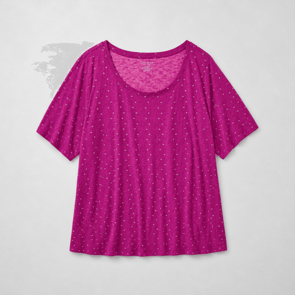 Lane Bryant Plus Size Purple.Pink Perfect Sleeve Tee 4XL 26-28 NWOT