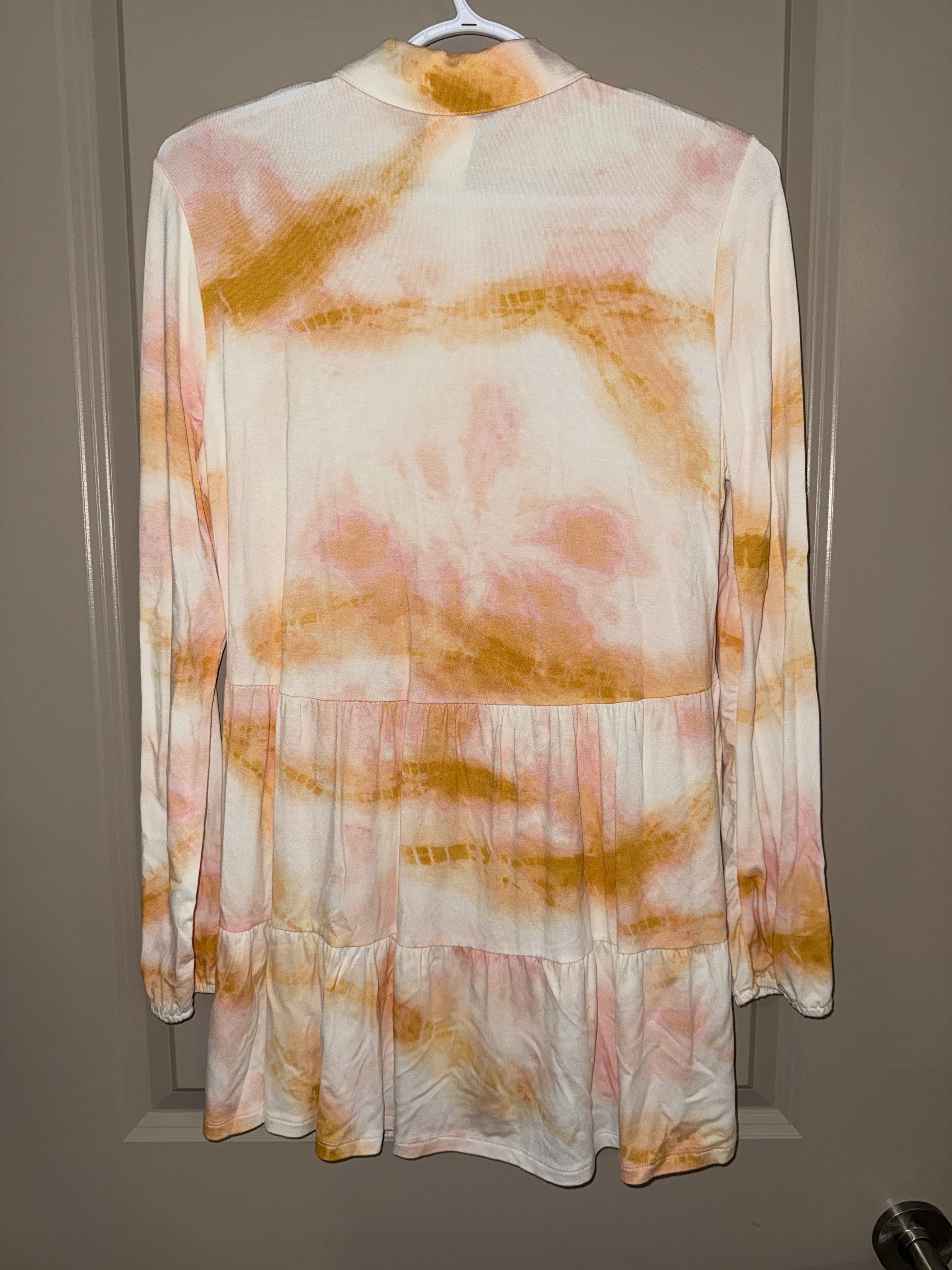 New Directions Tie-Dye Button-Down Dress Small - Thumbnail 2