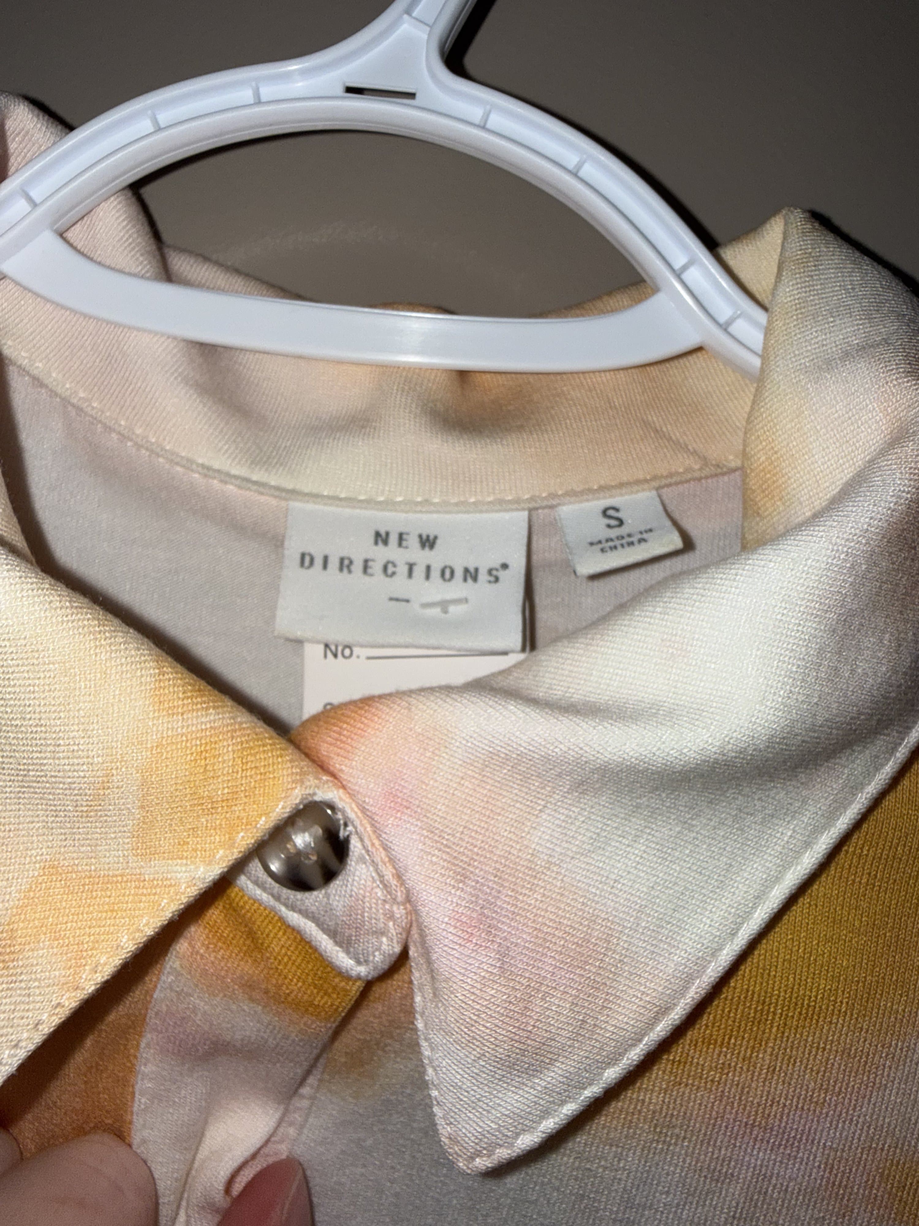 New Directions Tie-Dye Button-Down Dress Small - Thumbnail 3