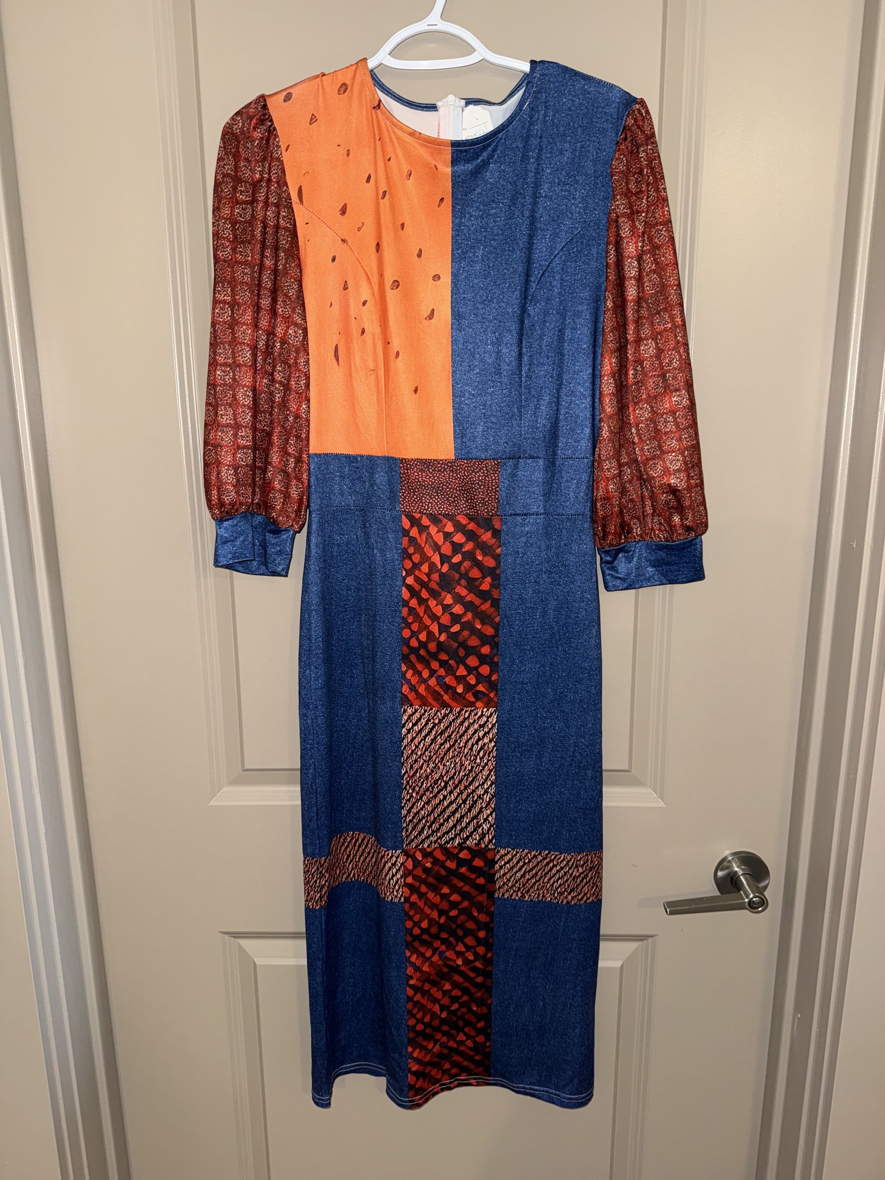 Shein Patchwork Midi Dress Size S