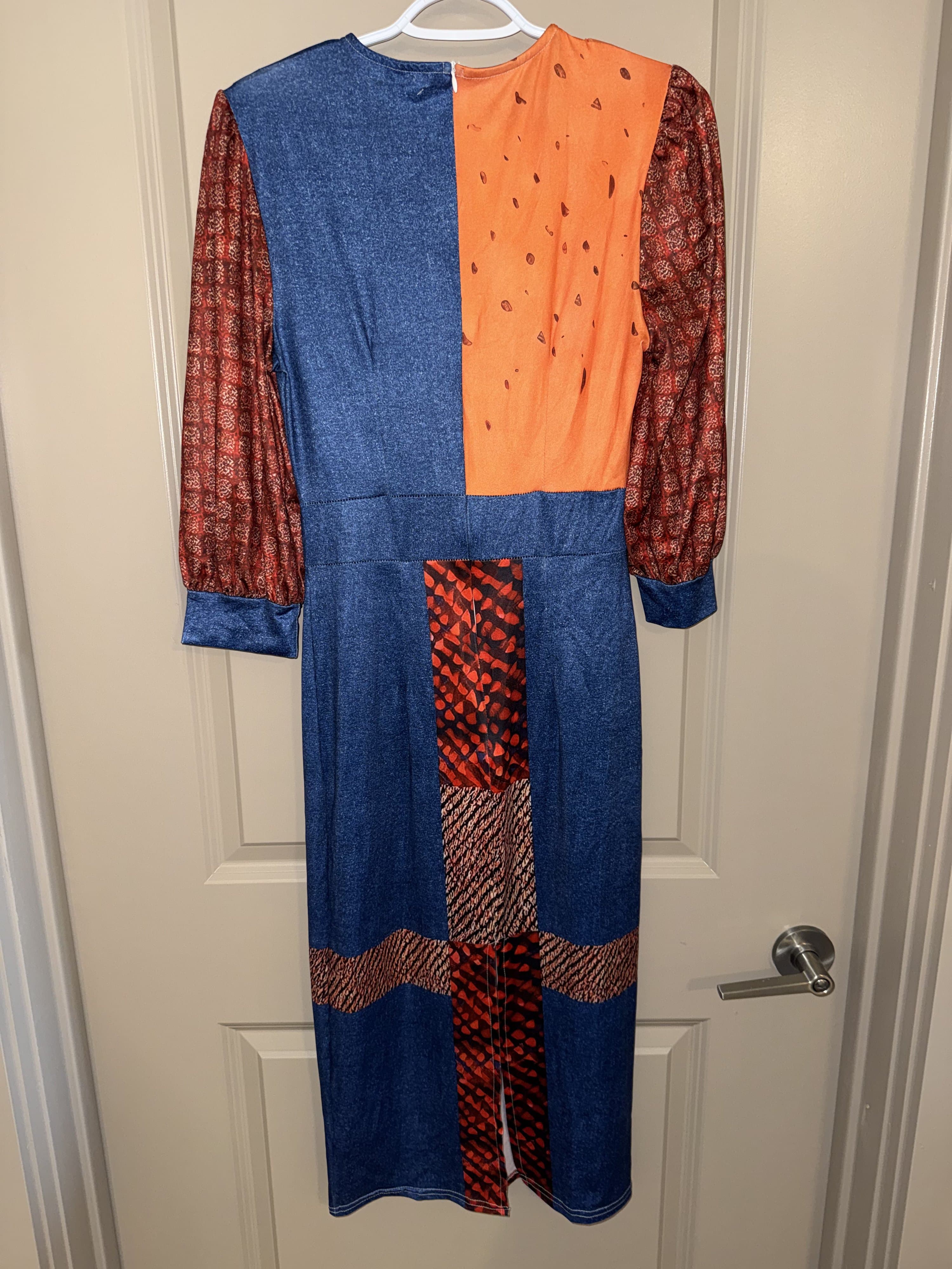 Shein Patchwork Midi Dress Size S - Thumbnail 2